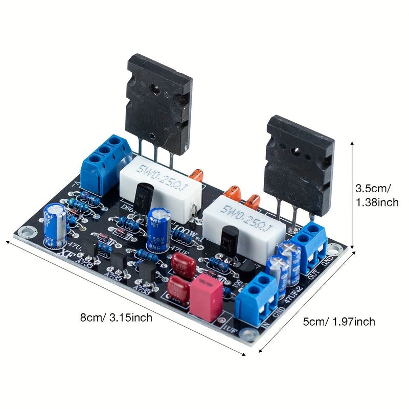 1 قطعة 100 واط 35 فولت تيار مستمر لوحة مضخم صوت HIFI أحادية القناة 2SC5200 2SA1943 - Image 2