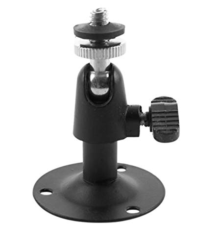 AlexVyan 1 Pcs 5 mm 1/4" 7 cm Long Metal Security CCTV Camera Bracket Ceiling Wall Mount Hang Ceiling Mount Flexible Indoor Outdoor Bracket, Wall and Desk mountable, Cradle Ball Head - Image 1
