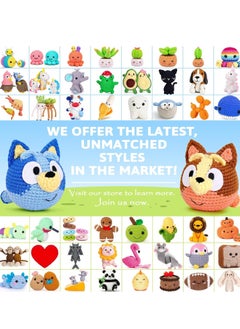 SYOSI Crochet Kit for Beginners, Beginner Adults with Step-by-Step Video Tutorials, DIY Animal Kits Kids Knitting Supplies, 2 Pack Cattle Dog (40%+ Yarn)  - Image 5