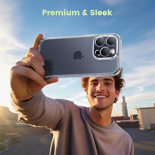 mobistyle Crystal Clear Back Case Cover for iPhone 15 Pro Max | Shockproof Design | Camera Protection Bump | Hard Clear Back Case Cover for iPhone 15 Pro Max (PC & TPU, Transparent) - Image 4