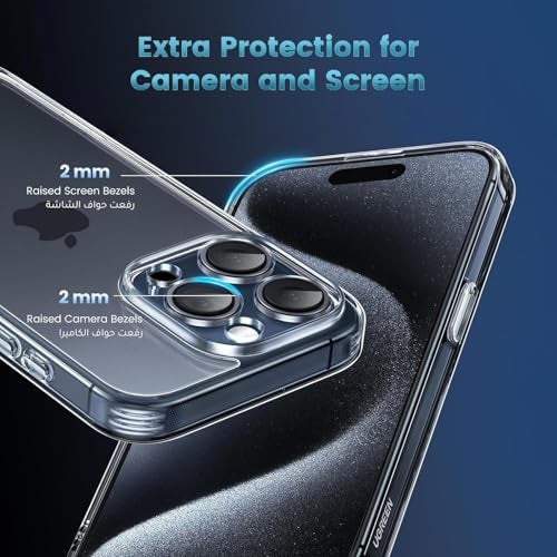 mobistyle Crystal Clear Back Case Cover for iPhone 15 Pro Max | Shockproof Design | Camera Protection Bump | Hard Clear Back Case Cover for iPhone 15 Pro Max (PC & TPU, Transparent) - Image 2