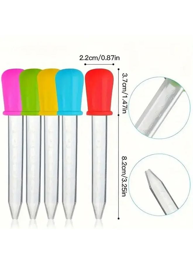10pcs Colorful Silicone Droppers with Scale Precision Straight Tip for Laboratory Cosmetic - Image 3
