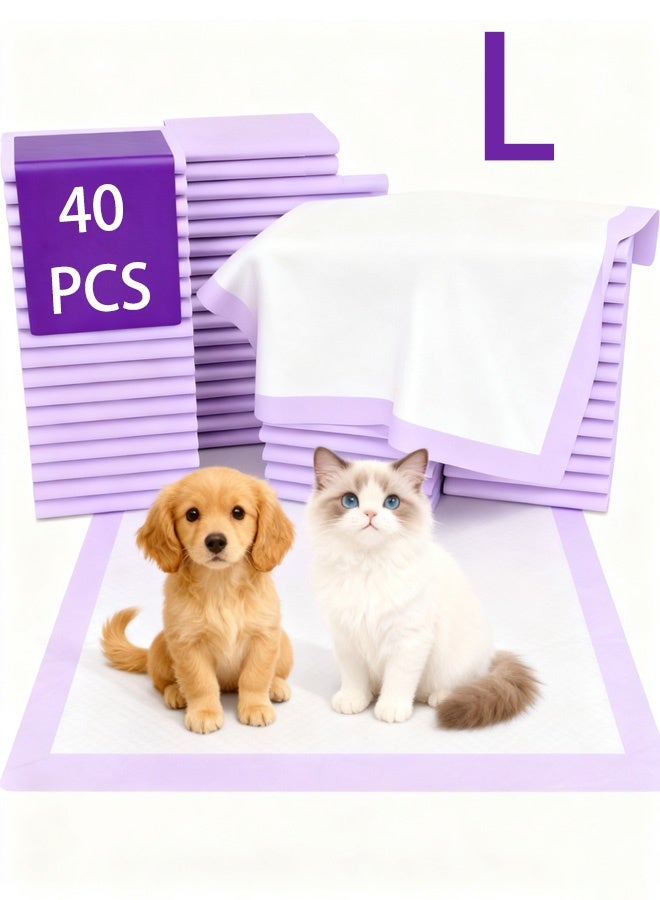 Disposable Dog Pee Pads, Puppy Training Pads with Multi-layer Super Absorbent Protection, Leakproof Puppy Training Pads Quick-Dry Wee Wee Pee Pads,for Dogs, Perfect for Puppies, Adult Senior Dogs,60*60cm,L ,40PCS - Image 1