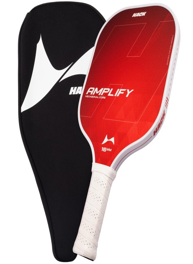 Hack Athletics Amplify Professional Pickleball Paddle for Men & Women -16mm Fiberglass Surface, Elongated Shape, Long Handle Power & Lively Pop, Includes Paddle Bag (Single Paddle) - Image 1