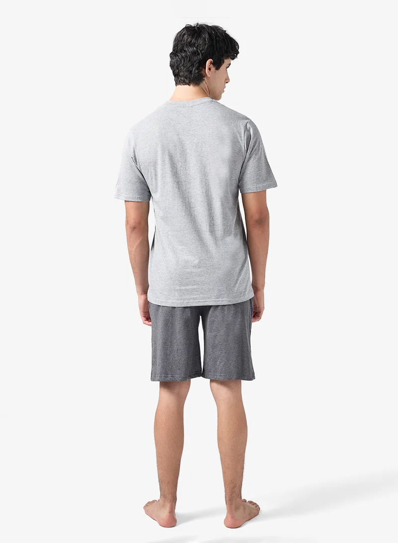 سفنتي فايف طقم بيجامة تيشيرت وشورت