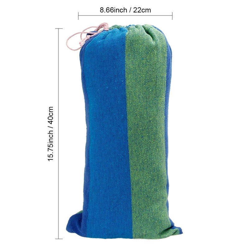 BSBDA Portable Outdoor Hammock Hang Bed Travel Camping Swing Canvas with BackpackMulti Color - Image 2