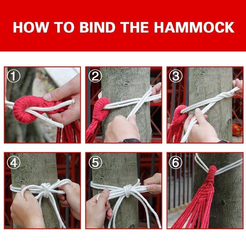 BSBDA Portable Outdoor Hammock Hang Bed Travel Camping Swing Canvas with BackpackMulti Color - Image 4