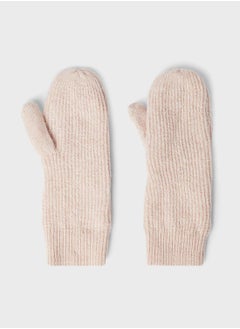 PIECES Ribbed Knit Mittens  - Image 2