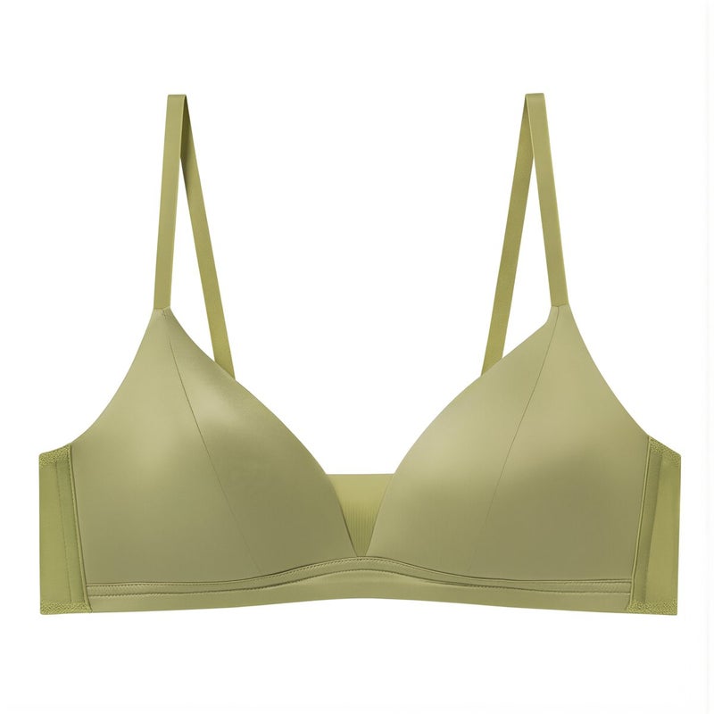 Reinforced Durable No Wire Silk Bra Heavy Usage No Fray Long Lasting S Gray - Image 1