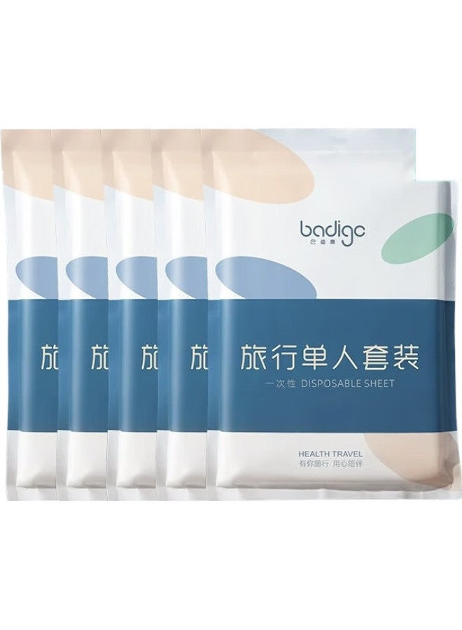 BADIGAO Disposable Bed Sheet, Duvet Cover, Pillowcase, And Bedding Set, Travel Essential, Hotel Single Bed Linen - Image 3