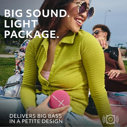 Ultimate Ears MINIROLL Ultra-Portable Waterproof Bluetooth Speaker, Big Bass, IP67 Dustproof, 131 ft Range - Gentle Pink - Image 5