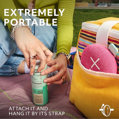 Ultimate Ears MINIROLL Ultra-Portable Waterproof Bluetooth Speaker, Big Bass, IP67 Dustproof, 131 ft Range - Gentle Pink - Image 2