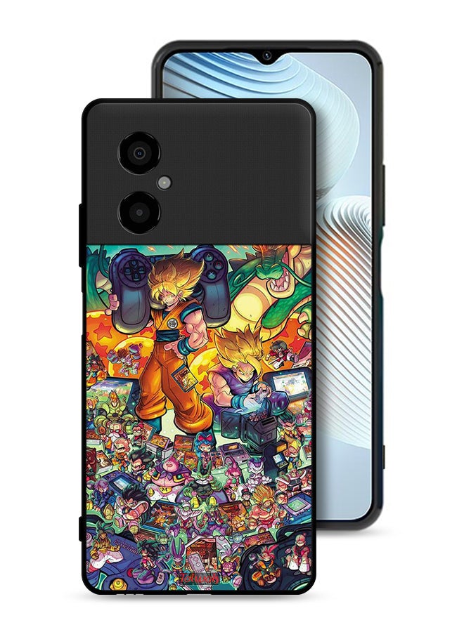 Tolwak Xiaomi Poco M4 5G Protective Case Cover Gamer Art Doodles - Image 1