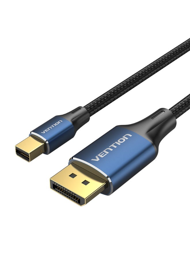 VENTION Mini DP Male to DP Male 8K HD Cable 1.5M Cotton Braided Blue Aluminum Alloy Type Model # HCFLG - Image 1