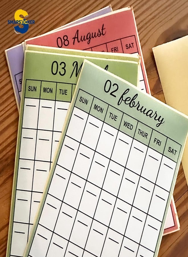 SMARSTICKER 12 Monthly Planner Date Page Sticker 3Open-Dated Monthly Planning Stickers 2026 Schedule Calendar Labels for Customizing Undated Planners, Calendar, Notebooks - Image 3