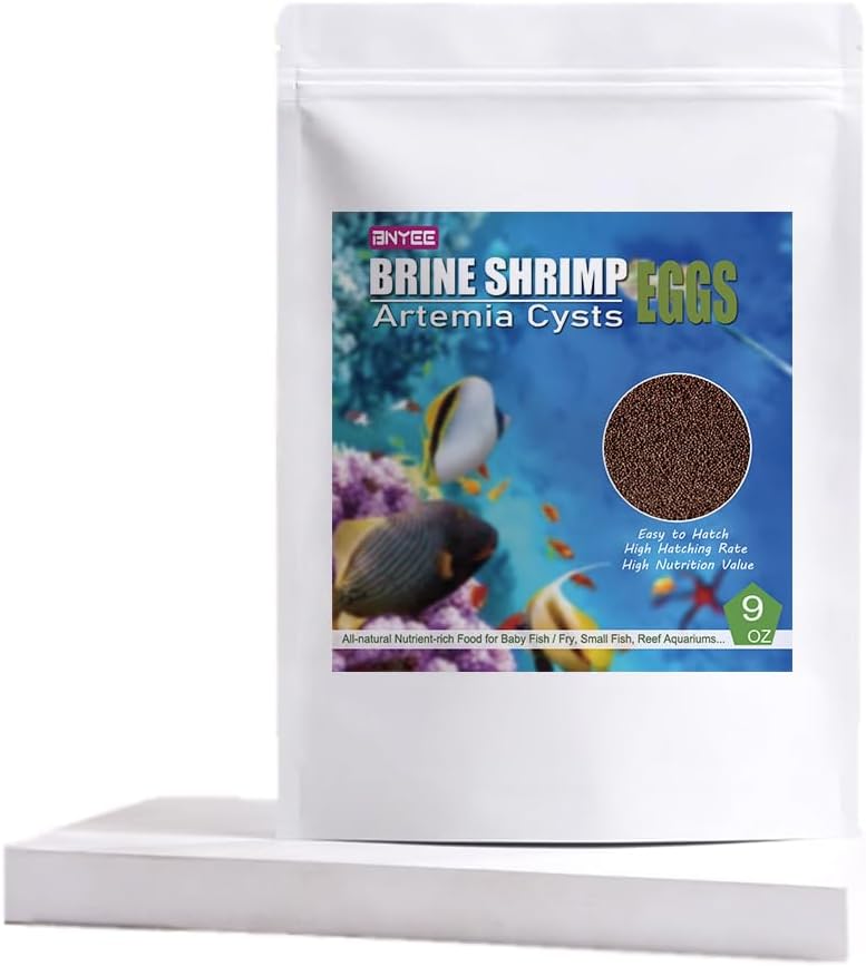 BNYEE Brine Shrimp Eggs for Aquatic Foods Baby & Fry Foods The Popular 90% Hatch GSL Brine Shrimp Eggs (9 OZ) - Image 1