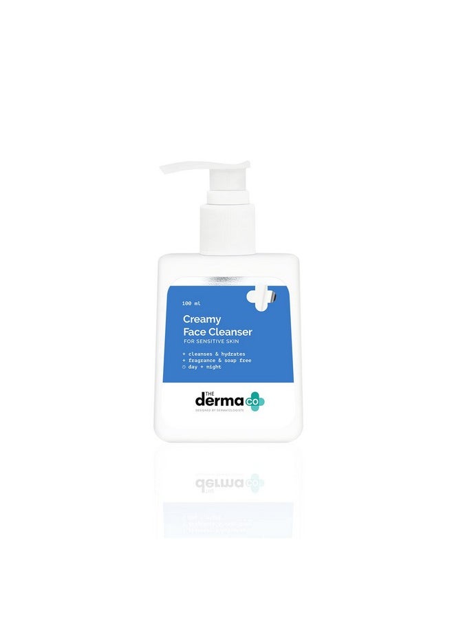 THE derma Co Creamy Cleanser For Sensitive Skin 100 Ml  - Image 1