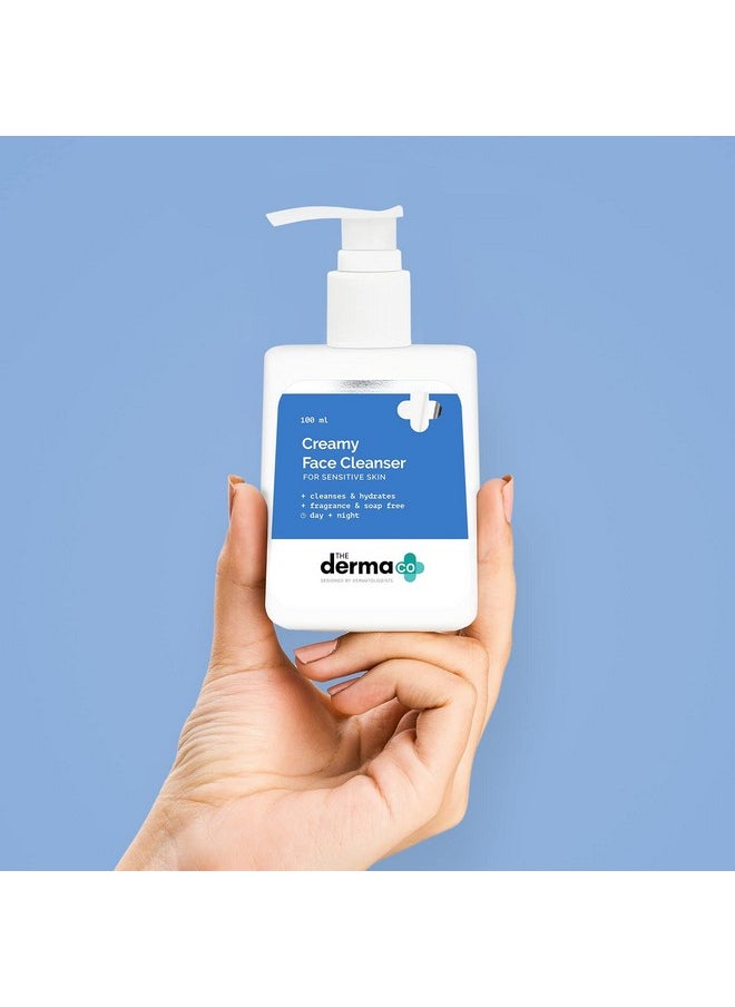 THE derma Co Creamy Cleanser For Sensitive Skin 100 Ml  - Image 2