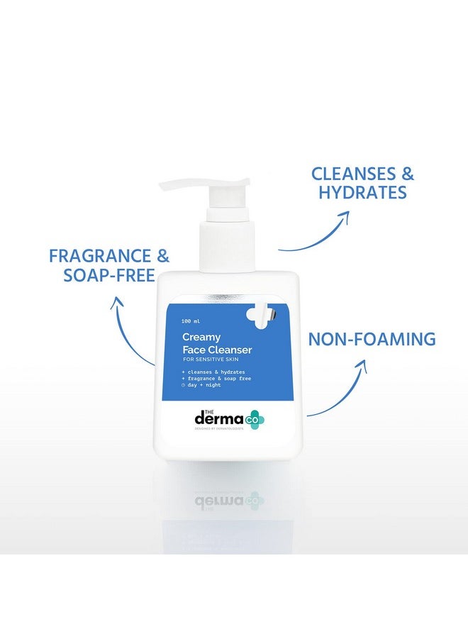 THE derma Co Creamy Cleanser For Sensitive Skin 100 Ml  - Image 3