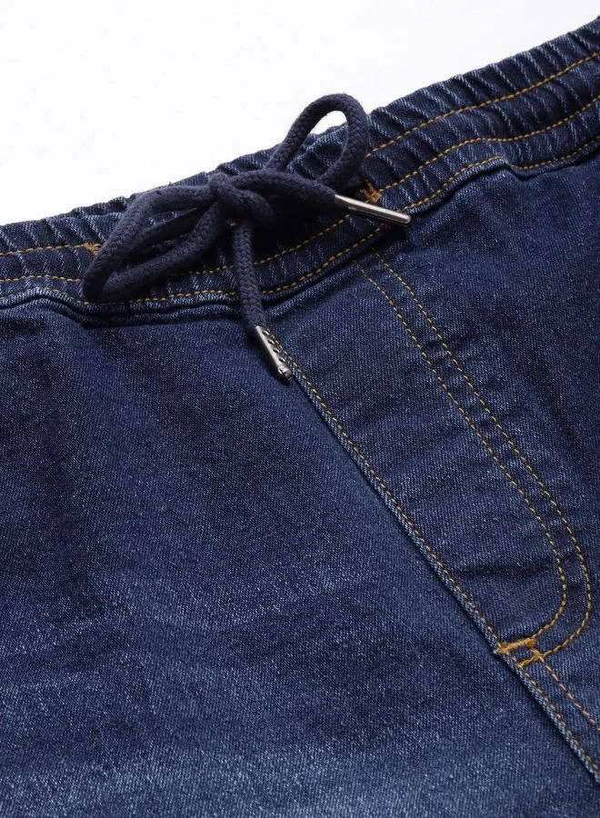 The Indian Garage Co Men Regular Fit Solid Mid-Rise Denim Shorts