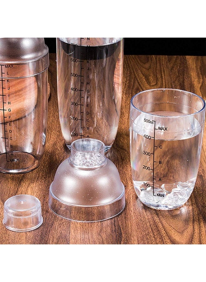 Plastic Cocktail Shaker,Drink Mixer Boba Tea Shaker,Professional Bar Tools Set (17oz/500cc) - Image 4