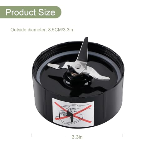 Equust 2-pack Cross Blade Blender Replacement Parts Work with Magic Bullet 250w Blenders Model MB1001 Series, Black - Image 4