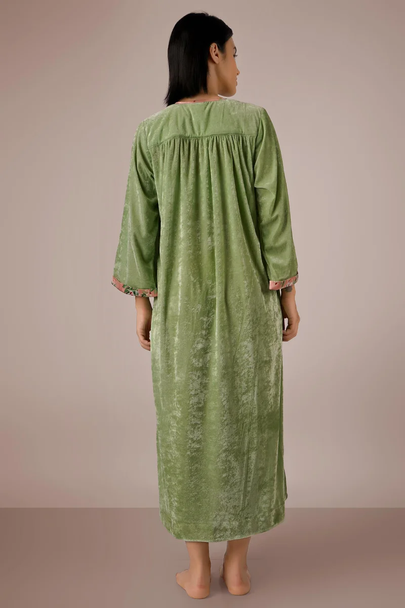 After Dark Agatha, Green Smocked Dress