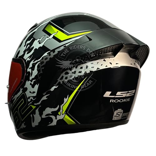 LS2 Helmets - FF352 Rookie - Antars - Gloss Black White | Single Clear Visor | Sharp 4 Star Rated | ECE and ISI Certified | Full Face Helmet | with Anti Fog Lens | XL - 590 MM - Image 5
