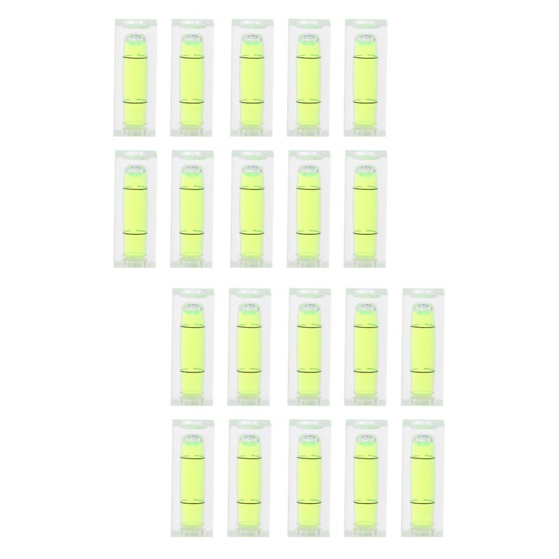 20 Pcs Shape Leveler Portable Strip Line Level Mini Bubble Spirit Level for Wood Carvings (Light Green Leveler, ) - Image 1