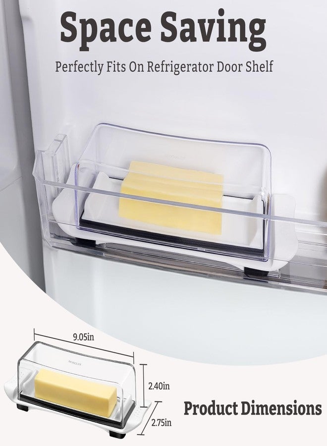 MORGLES Airtight Butter Dish with Lid, Butter Keeper for Countertop And Refrigerator, Dishwasher Safe - Image 4