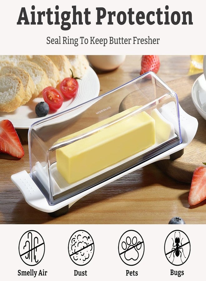 MORGLES Airtight Butter Dish with Lid, Butter Keeper for Countertop And Refrigerator, Dishwasher Safe - Image 2