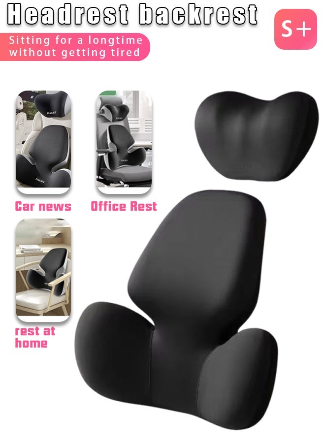 وسادة دعم أسفل الظهر، مساند رأس السيارة، مجموعة وسائد أسفل الظهر والرقبة، وسائد حماية الرقبة من اللاتكس، وسادة دعم الظهر للسيارة، وسائد أسفل الظهر للسيارة، وسائد مقعد السيارة، وسائد الظهر، ودعامات أسفل الظهر، وسادة دعم أسفل الظهر المريحة، وسادة دعم أسفل الظهر لكرسي المكتب - Image 1