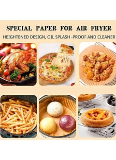 Generic Air Fryer Paper, 100 Pieces, Healthy, Non-Stick Paper For Electric Fryers, Round Shape, 20 CM, Parchment For Baking Roasting Microwave Oven Frying Pan  - Image 5