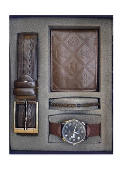 Generic Men’s Luxury Gift Set - Watch, Wallet, Belt & Bracelet in Elegant Box - Perfect for Birthdays, Anniversaries, and Special Occasions 