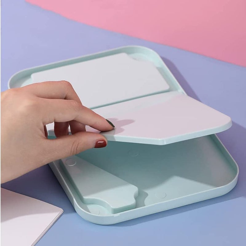 Mockery Mockery Single Sided Makeup Mirror Rectangular Vanity Mirror with Folding Bracket Table Desk Mirror with Stand for Girl Women Makeup Mirror Desktop Simple Dressing Mirror Lady Makeup Mirror Blue - Image 3