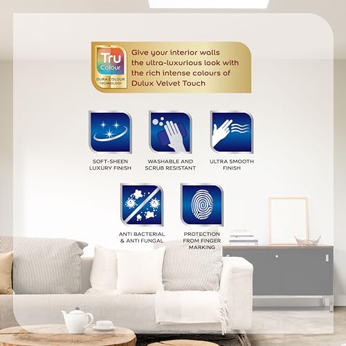 Dulux دهان داخلي من دولوكس فيلفت تاتش لؤلؤي (1 لتر، أبيض) – دهان حائط فاخر بلمسة ناعمة، عالي المتانة، قابل للغسل، ألوان غنية وعميقة، مع ضمان لمدة 6 سنوات - Image 4