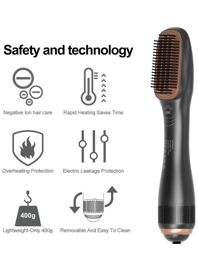 NIBEMINENT Professional Steam And Infrared Hair Dryer Black 32cm - Image 2