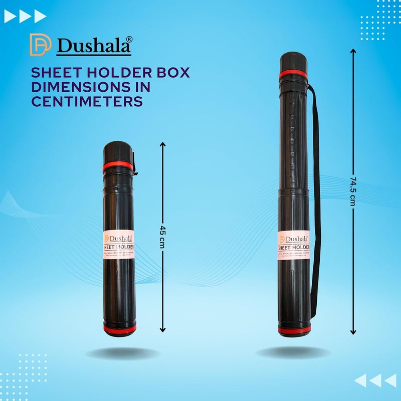 DUSHALA Mini Drafter, Sheet Holder Box, Roller Scale, Long Scale, Set Squares, Pro Circle, Plastic Clips for Engineering Drawing/Professional Drawings (Kit 13) - Image 4