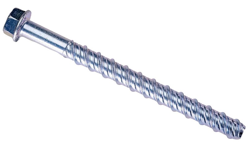 CONFAST ® LDC385 3/8" x 5" Zinc Plated Large Diameter Concrete Screw for Anchoring to Masonry, Brick or Block (25 per Box) - Image 1