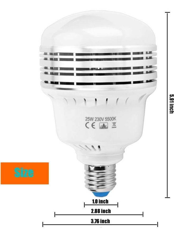 NIBEMINENT Mantoo 25W LED Light Bulb White 15x9x9centimeter - Image 4