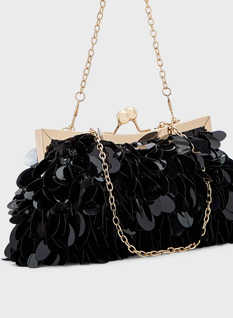 Ginger Boutique Sequined Clutch Bag