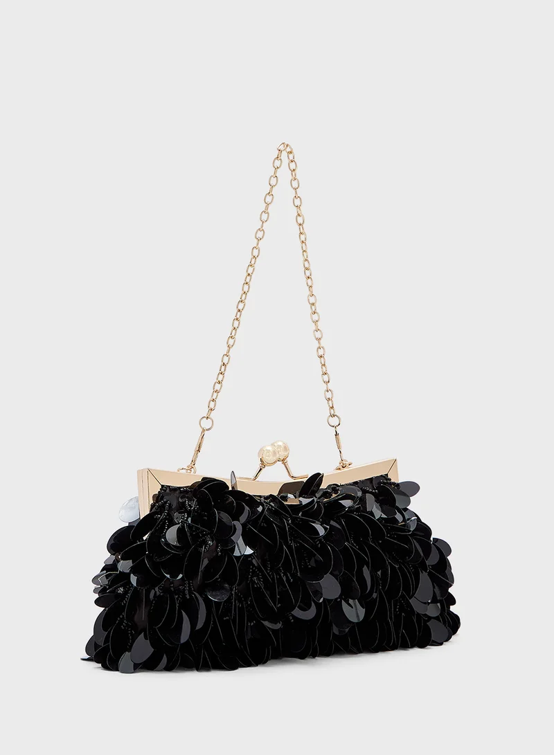 Ginger Boutique Sequined Clutch Bag