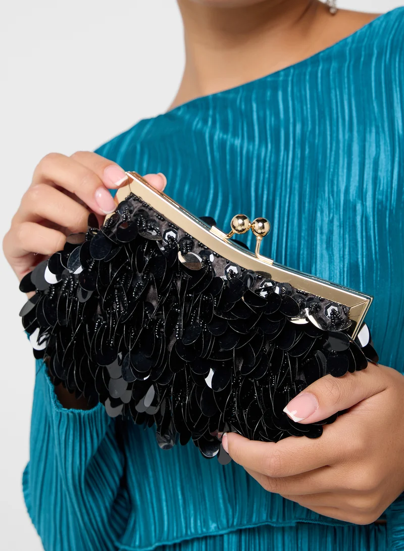 Ginger Boutique Sequined Clutch Bag