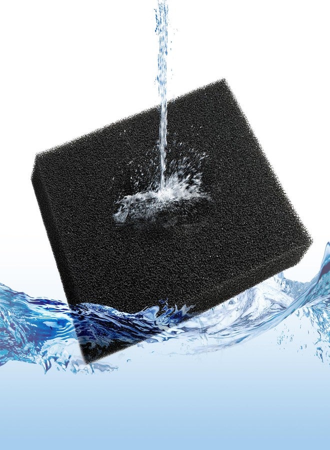 EKIND 1 Piece Aquarium Filter Foam Pad, Cut-to-Size Black Bio Sponge Filter Media Pad for Fish Tank, Durable, High-Efficiency Water Purification（Mesopores, 7.87" x 7.87" x 0.78"） - Image 1