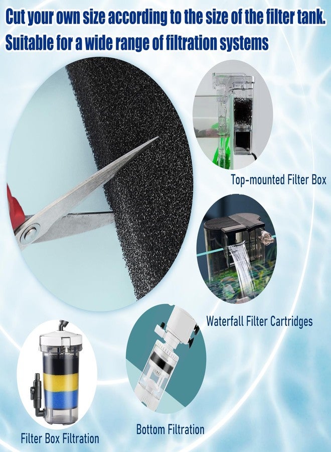EKIND 1 Piece Aquarium Filter Foam Pad, Cut-to-Size Black Bio Sponge Filter Media Pad for Fish Tank, Durable, High-Efficiency Water Purification（Mesopores, 7.87" x 7.87" x 0.78"） - Image 3