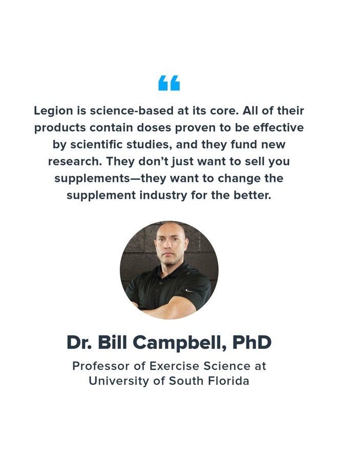 Legion Pulse Pre Workout - All Natural Nitric Oxide Preworkout Drink to Boost Energy, Creatine Free, Naturally Sweetened, Beta Alanine, Citrulline, Alpha GPC (Blue Raspberry) - Image 4