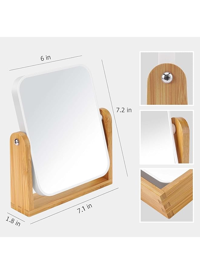 erorex Vanity Mirror Makeup Mirror With Stand 1X 3X Magnification Double Sided 360 Degree Swivel Magnifying Mirror 8 Inch Portable Table Desk Counter Top Mirror Bathroom Shaving Mirror - Image 3