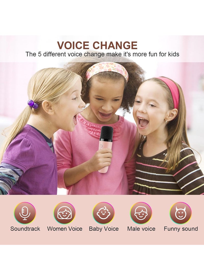 Generic - Mini Karaoke Machine Portable Bluetooth Speaker Wireless 2 Microphones LED Music Rhythm Light Home Family Singing Machine Kids Karaoke Machine Portable Bluetooth Speaker - Image 1