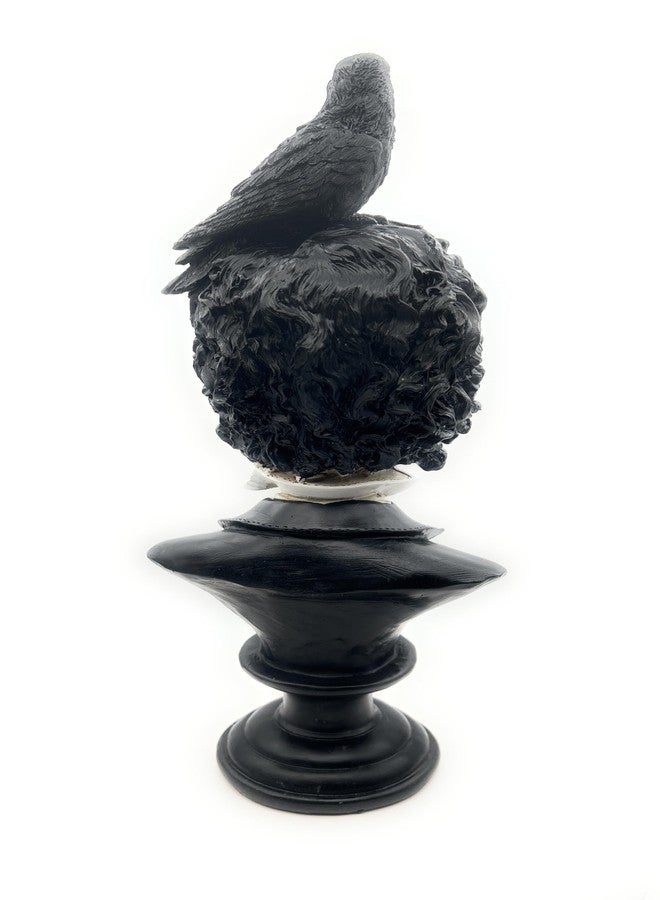 RUSTIX Edgar Allan Poe Bust Statue – Gothic Raven Figurine Inspired by “The Raven” – Decorative Statue for Literary, Gothic, and Victorian Home Decor - Image 5