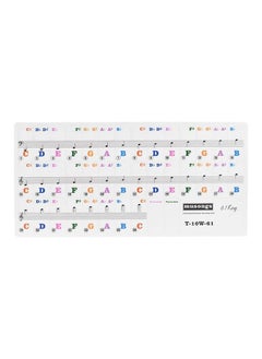 Generic 61-Keys Transparent Removable Piano Keyboard Stickers  - Image 1